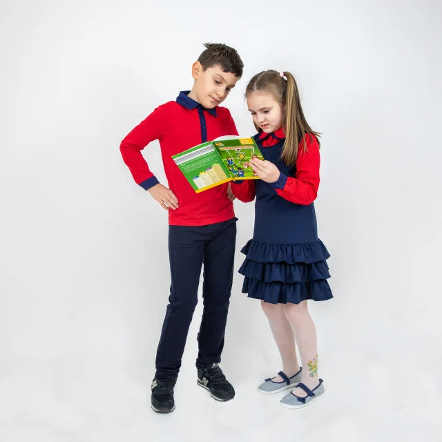 Matei red school boys blouse
