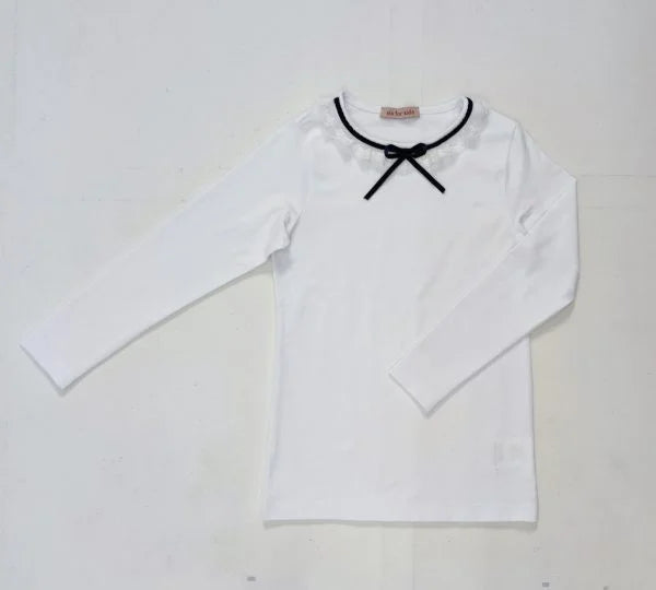 Bluza scoala fete alba Eliza