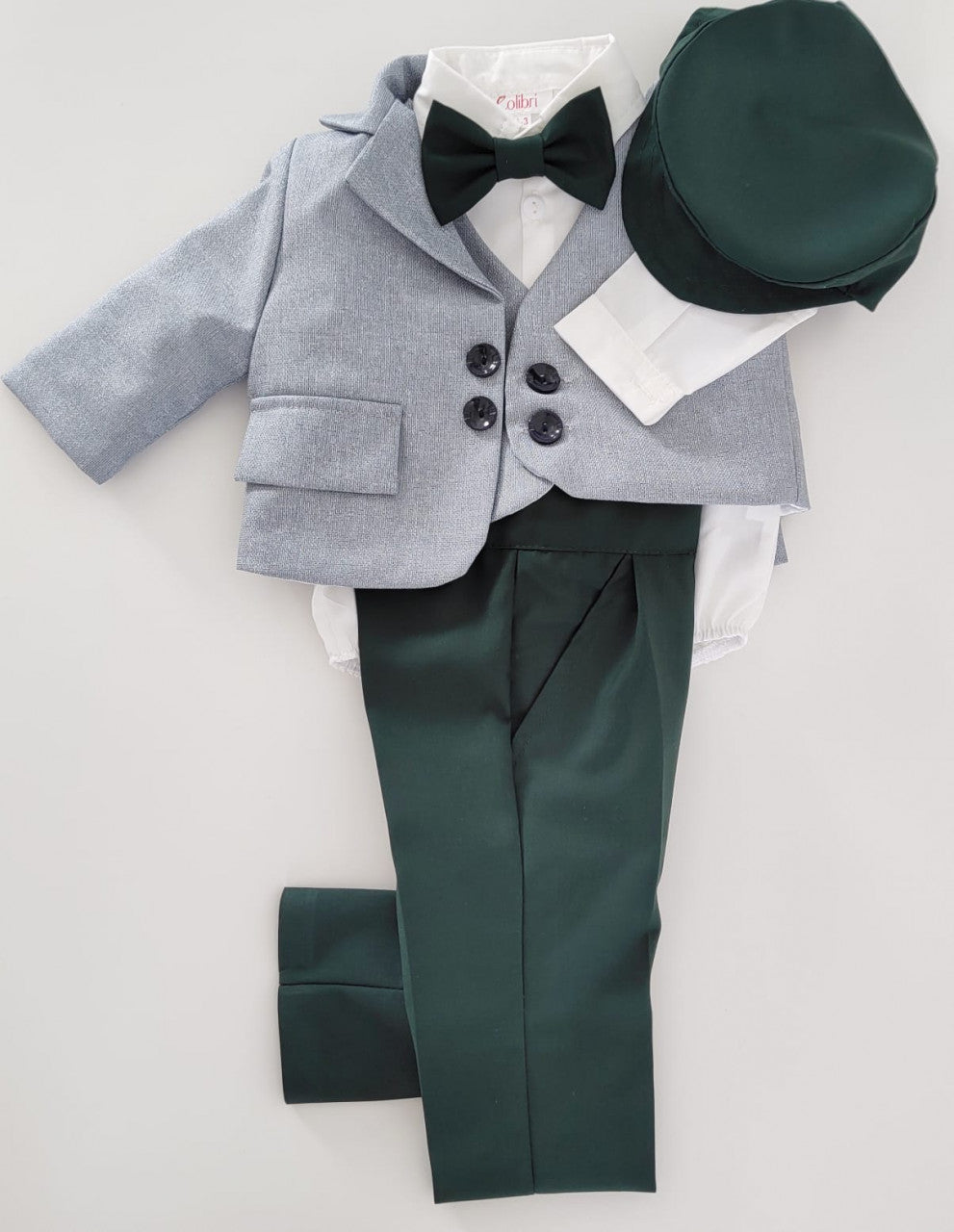 Christening suit made of Barcelona fabric