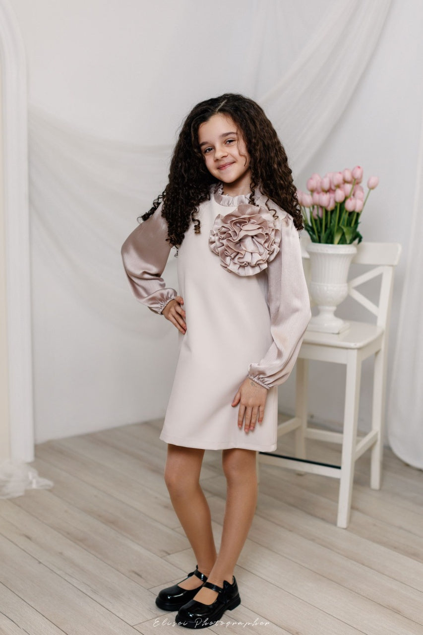 Rochie fete Evelyn bej
