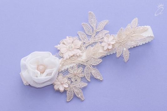 Bentita botez Caramel Flowers