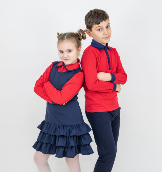 Matei red school boys blouse