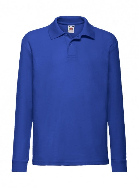 Bluza polo unisex Fruit of the Loom albastru