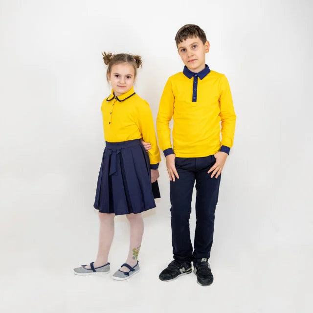 Bluza scoala fete Alessia galbena