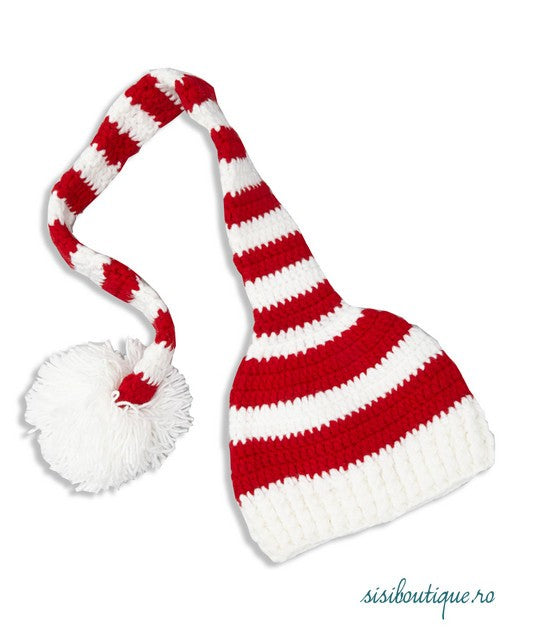 Santa's help baby crochet hat
