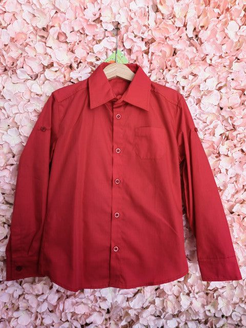 Red school shirt for boys
