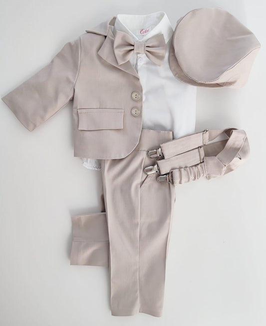 Christening suit in Fall Season 26 fabric