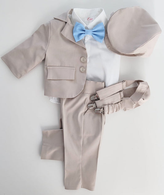 Christening suit in Fall Season 27 fabric