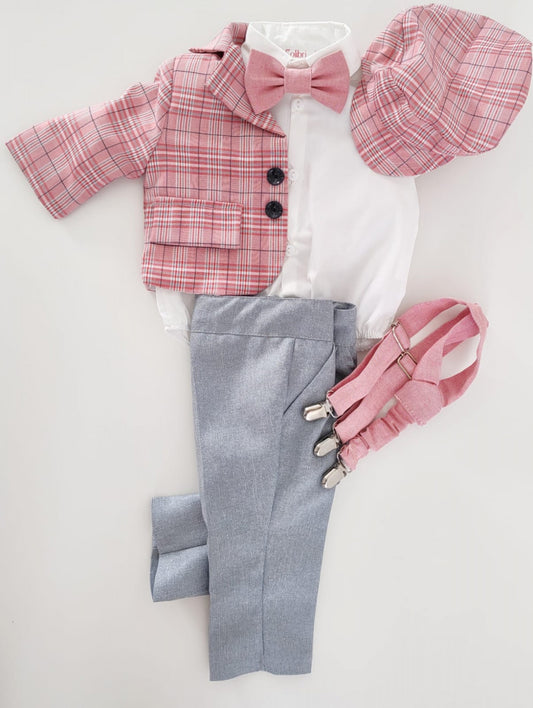 Christening suit made of Manila fabric