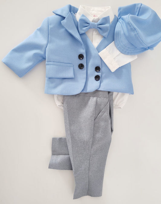 Christening suit made of Peking cloth