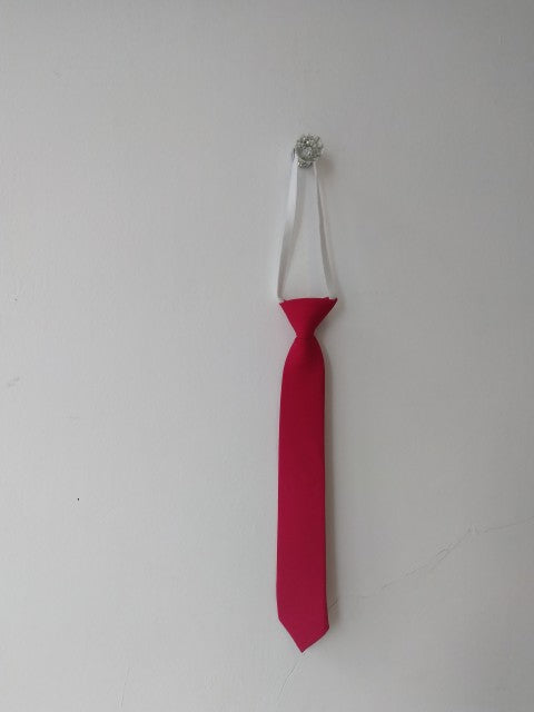 Red school tie
