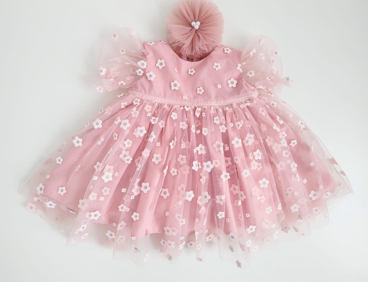 Rochie fete Flower Powder Pink