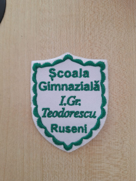 Sigla brodata Scoala Gimnaziala I Gr Teodorescu Ruseni