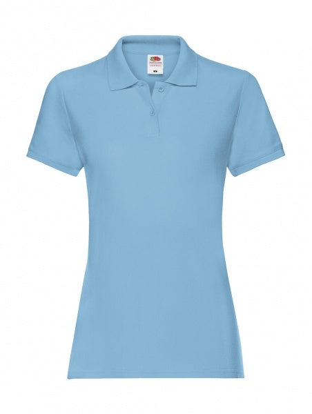 Tricou polo liceu fete Fruit of the Loom Bleu