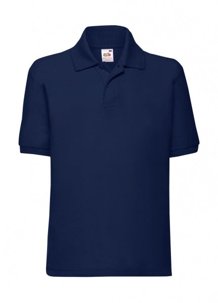 Tricou polo unisex Fruit of the Loom albastru inchis