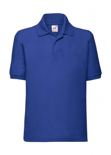 Tricou polo unisex Fruit of the Loom albastru