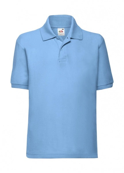 Tricou polo unisex Fruit of the Loom bleu