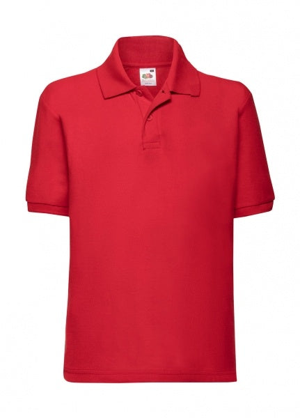 Tricou polo unisex Fruit of the Loom rosu