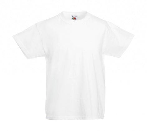 Tricou scoala Fruit of the Loom alb