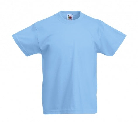 Tricou scoala Fruit of the Loom bleu