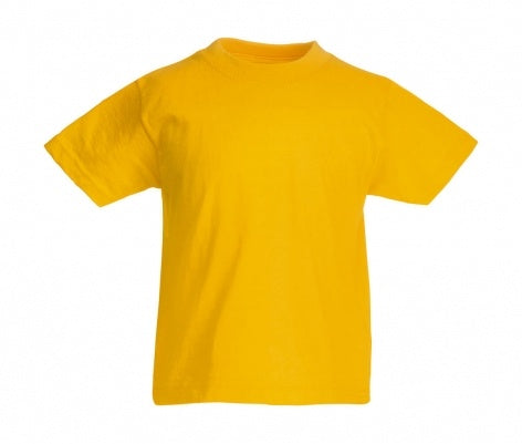 Tricou scoala Fruit of the Loom galben 2
