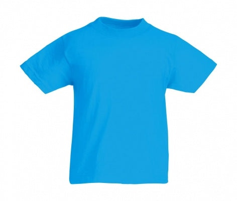 Tricou scoala Fruit of the Loom turcoaz